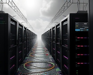 dynamic CSNY mission, ambitious, orchestrating data flows, photorealistic, a network of cloud servers in a digital landscape, highly detailed, pulsing data streams, 16K resolution, monochrome with neon accents, diffused sunlight, shot with a macro lens.